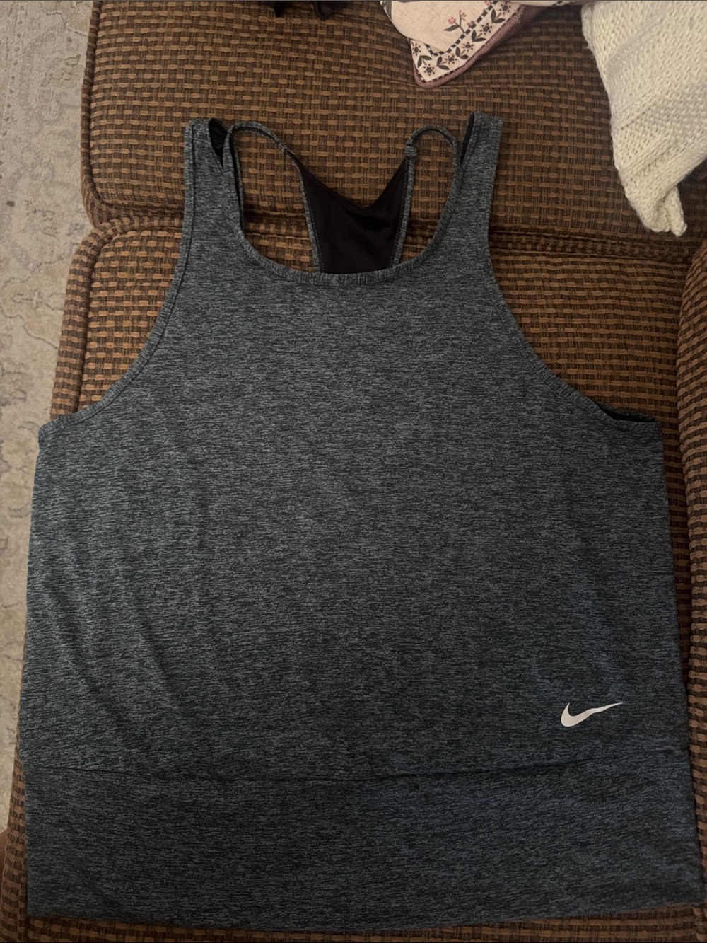 Nike Dark Heather Gray Racerback Workout Tank